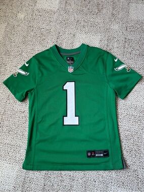 Nike Philadelphia Eagles Jalen Hurts #1 Kelly Green Jersey Size Youth Small